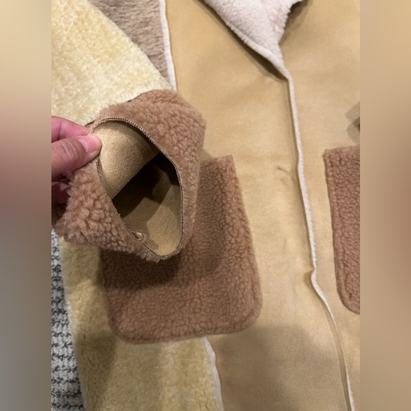 Front Row Shop Patch Teddy Jacket Coat - Picture 4 of 10